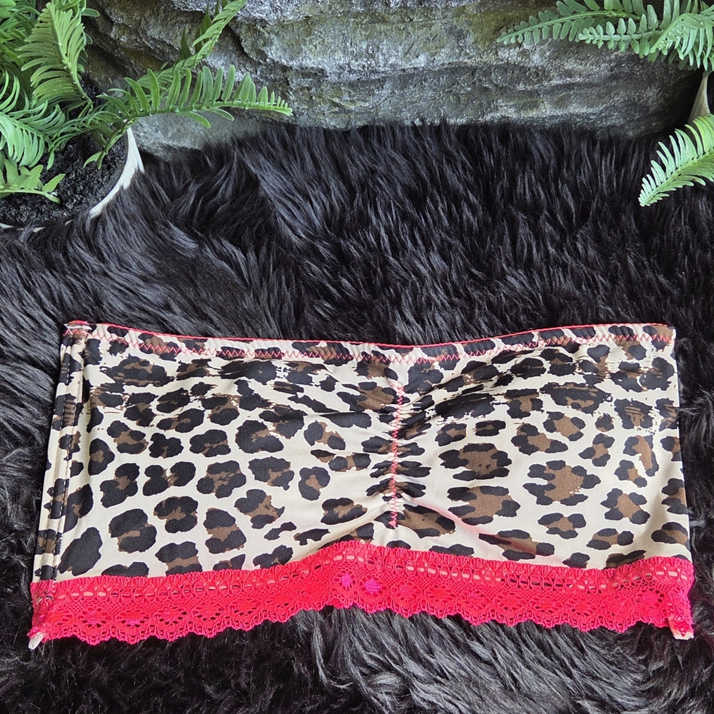 Vintage Tarea by Rue21 Animal Print Bandeau Bra Size Large